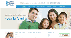 Desktop Screenshot of clinicahispanalapaz.net