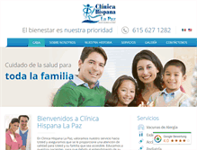 Tablet Screenshot of clinicahispanalapaz.net